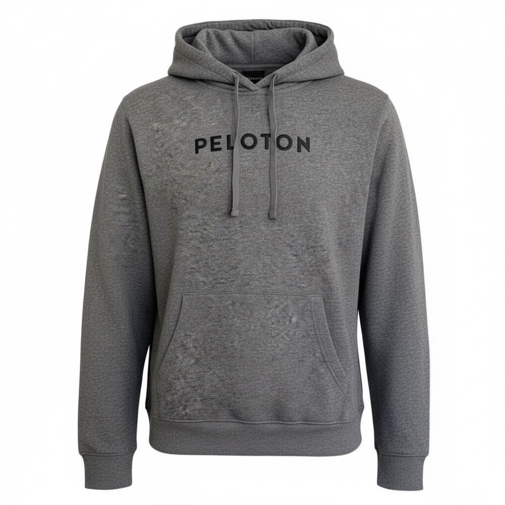 NWT Peloton Grey Mens Fleece Heavy Top Hoodie Size M Athleisure Sporty Athletic